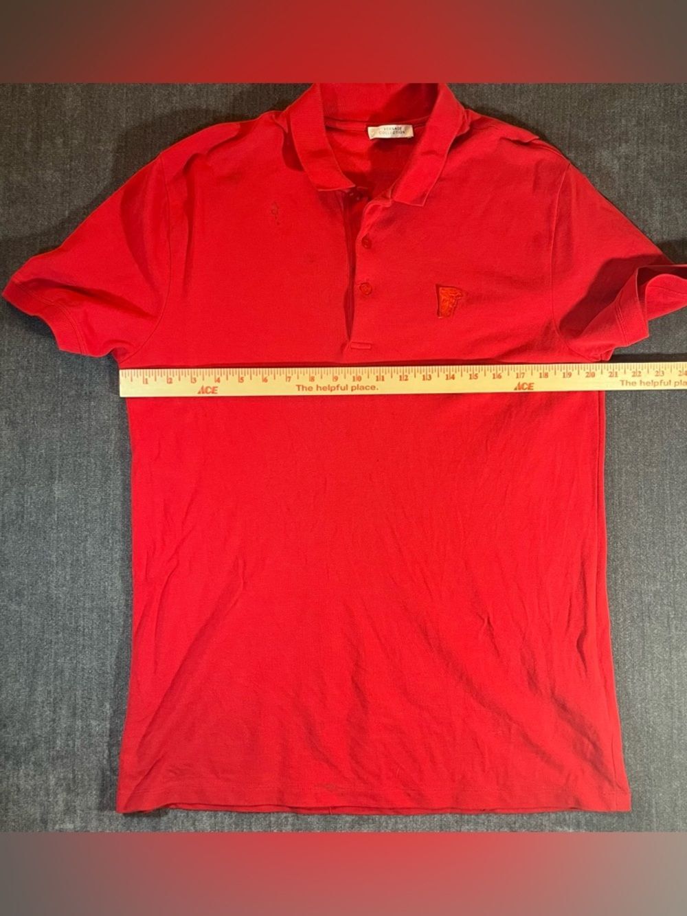 Versace collection red Medusa Mens Polo size XXL - Picture 6 of 10